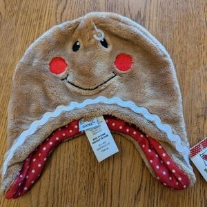 Christmas baby gift Cute soft Ganz Gingerbread Plush Hat NWT